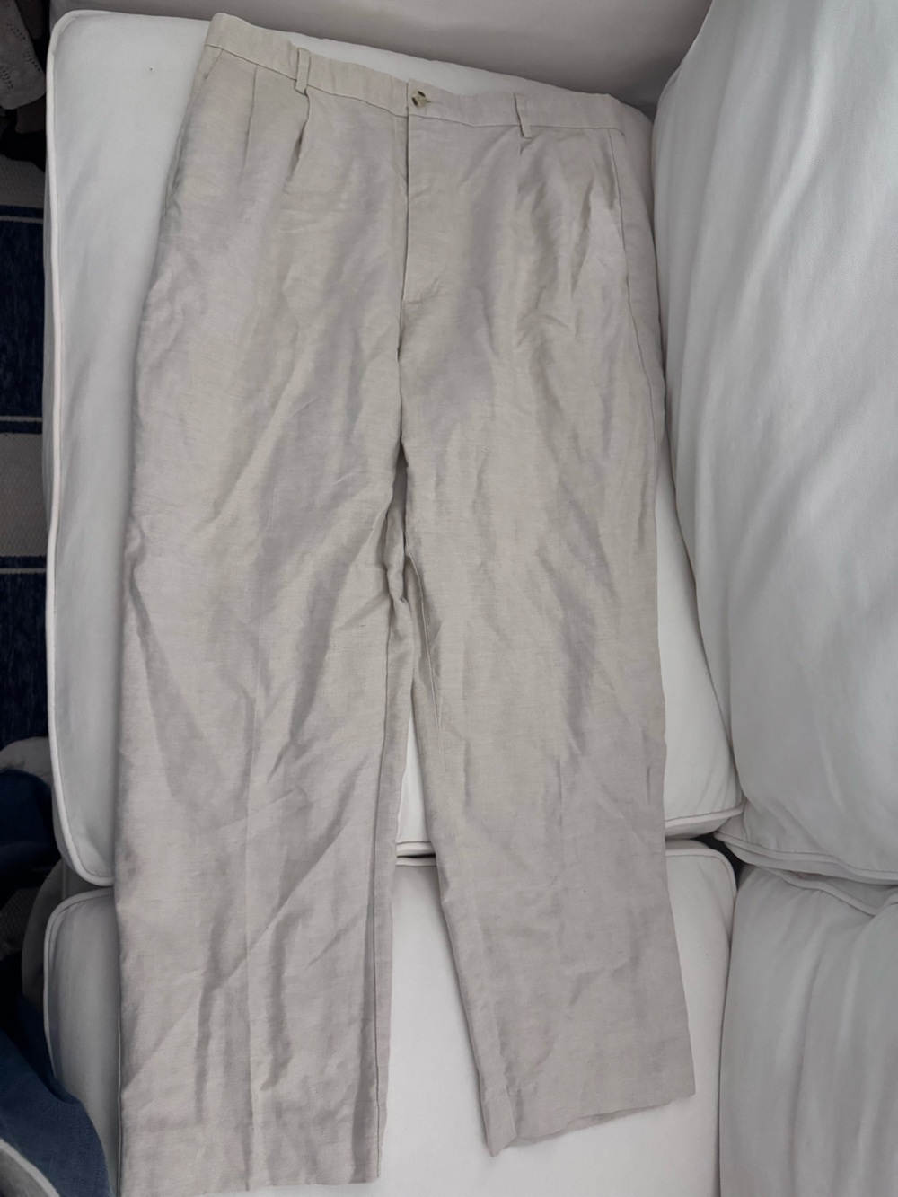 Club Room Light Beige Pleated Chinos